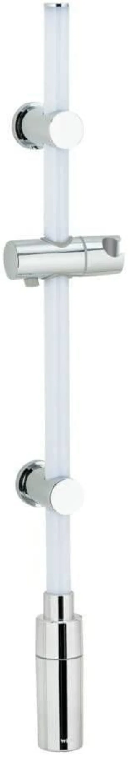 Drążek prysznicowy LED 74 cm, ciepła biel, WENKO, srebrny