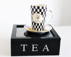 Drewniana herbaciarka TEA, 9 przegródek