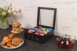 Drewniana herbaciarka TEA, 9 przegródek