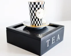 Drewniana herbaciarka TEA, 9 przegródek