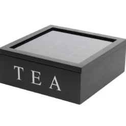 Drewniana herbaciarka TEA, 9 przegródek
