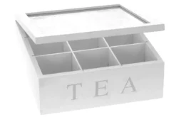 Drewniana herbaciarka TEA, 9 przegródek