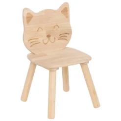 Drewniane krzesełko dla dzieci kotek CAT, 30 x 28 x 50 cm