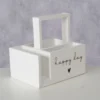 Drewniany organizer na przybory kuchenne, 20 x 20 cm