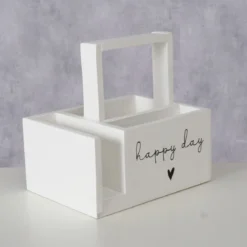 Drewniany organizer na przybory kuchenne, 20 x 20 cm