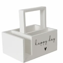 Drewniany organizer na przybory kuchenne, 20 x 20 cm