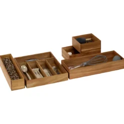 Drewniany organizer na sztućce TIDY SMART, 26 x 35 x 5 cm