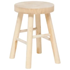 Drewniany stołek NYAR, Ø 28 cm