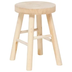Drewniany stołek NYAR, Ø 28 cm