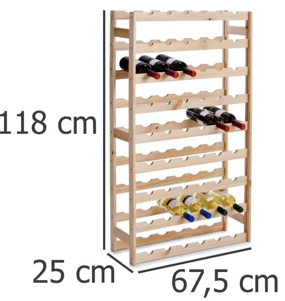 Drewniany stojak na wino - aż 54 butelki, ZELLER