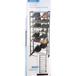 Duża półka na buty, 10 poziomów, 130 cm
