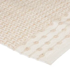 Dywan beżowy Cot Sand, bawełniany, boho, 60 x 90 cm