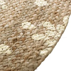 Dywan dekoracyjny z juty, Ø 115 cm, okrągły