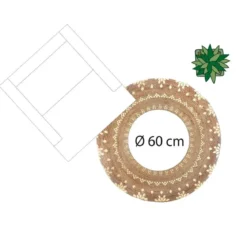 Dywan dekoracyjny z juty, Ø 115 cm, okrągły