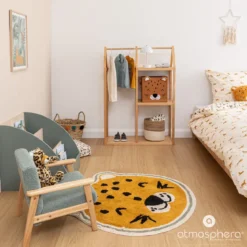 Dywan dziecięcy LEOPARD, Ø 90 cm