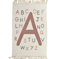 Dywan dziecięcy Literki, numerki, z frędzlami, 60 x 90 cm