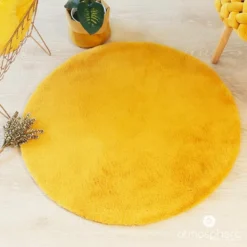 Dywanik ze sztucznego futra, Ø 80 cm