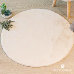 Dywanik ze sztucznego futra, Ø 80 cm