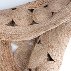 Dywan z juty, Ø 150 cm, ze wzorem