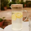 Dzbanek na wodę szklany NATO, ryflowane szkło 1,4 l
