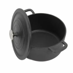 Żeliwny kociołek z pokrywką, Ø 24 cm