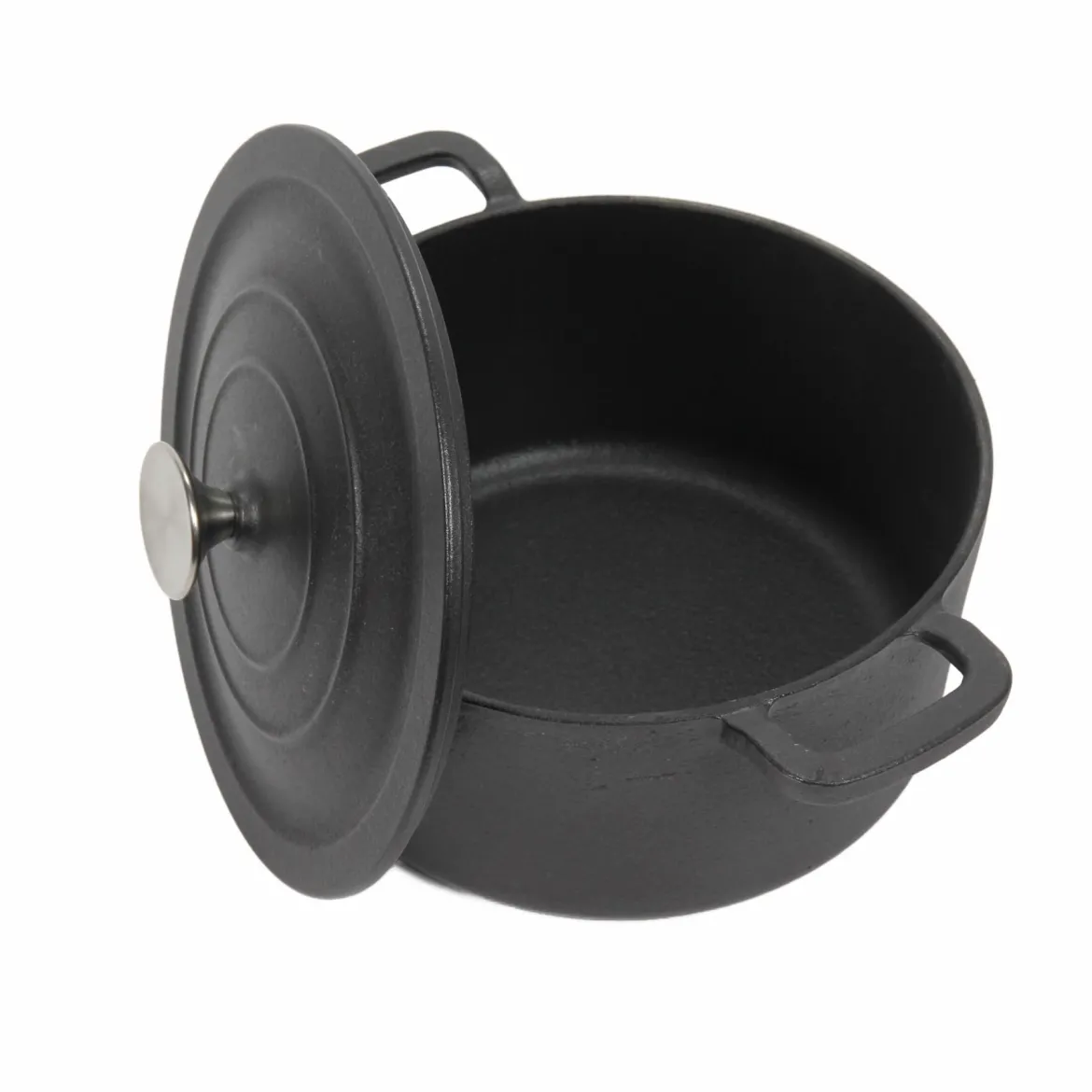 Żeliwny kociołek z pokrywką, Ø 24 cm