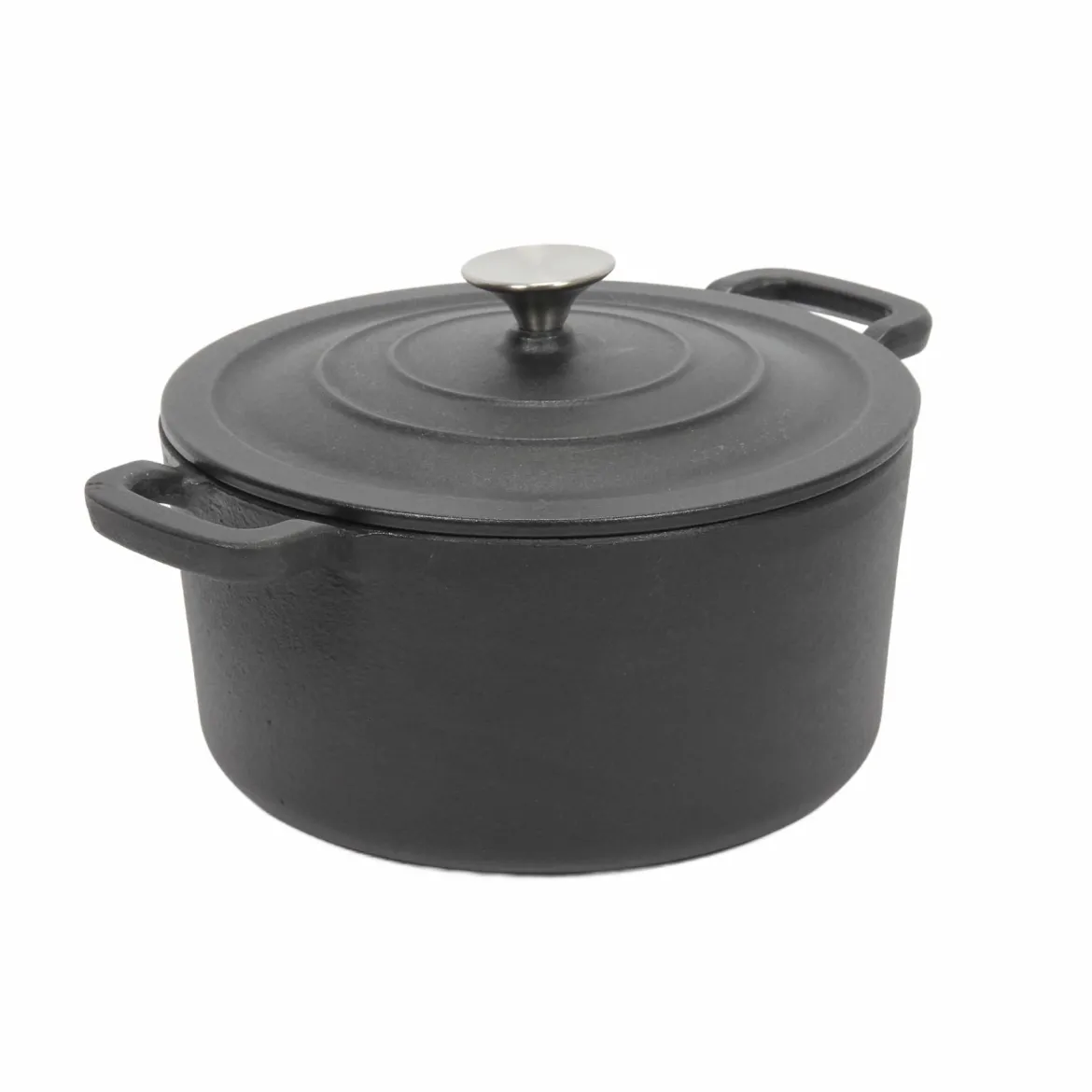 Żeliwny kociołek z pokrywką, Ø 24 cm
