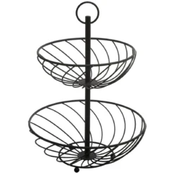 Etażerka metalowa, 2 poziomy, wys. 38 cm