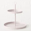 Etażerka metalowa SAMINA, beżowa, wys. 34 cm