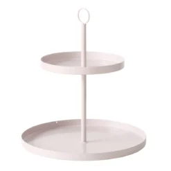 Etażerka metalowa SAMINA, beżowa, wys. 34 cm