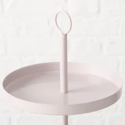 Etażerka metalowa SAMINA, beżowa, wys. 34 cm