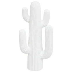Figurka dekoracyjna kaktus biały RODRIGO, 38 cm