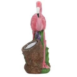 Figurka ogrodowa flaming z reflektorem, 24 x 24 x 10,5 cm