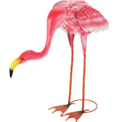 Figurka ogrodowa metalowy flaming, 65 cm
