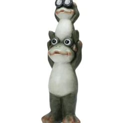 Figurka ogrodowa z lampką solarną, 23 x 15 x 70 cm