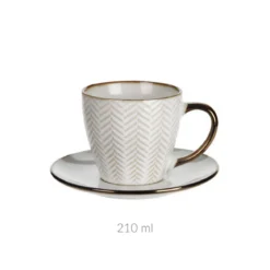 Filiżanka do kawy herbaty ze spodkiem DUNE, 210 ml