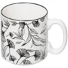 Filiżanki ceramiczne na stojaku FLORAL, 240 ml, 4 sztuki