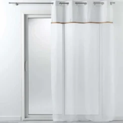 Firana gotowa KELONIA, 140 x 240 cm, z ozdobnym paskiem