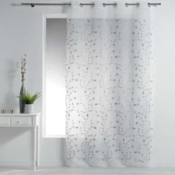Firana okienna na przelotkach PETIT FLEUR, 140 x 240 cm