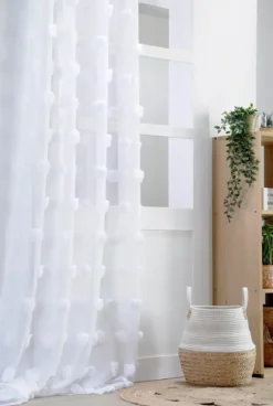 Firana POMPINOU pompony, 135 x 260 cm