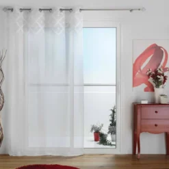 Firanka do salonu na przelotkach IZAORA, 140 x 240 cm