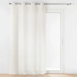 Firanka na przelotkach HALTONA NATURAL, 140 x 280 cm, efekt lnu
