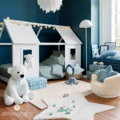 Fotel dziecięcy Teddy, materiał typu miś, wys. siedziska 18,5 cm