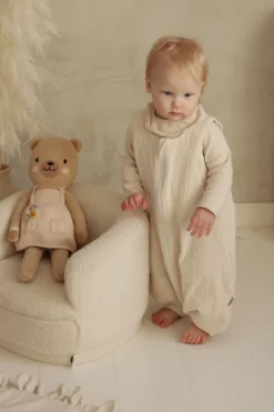 Fotel dziecięcy Teddy, materiał typu miś, wys. siedziska 18,5 cm