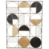 Geometryczna dekoracja ścienna z metalu, 76 x 101 cm