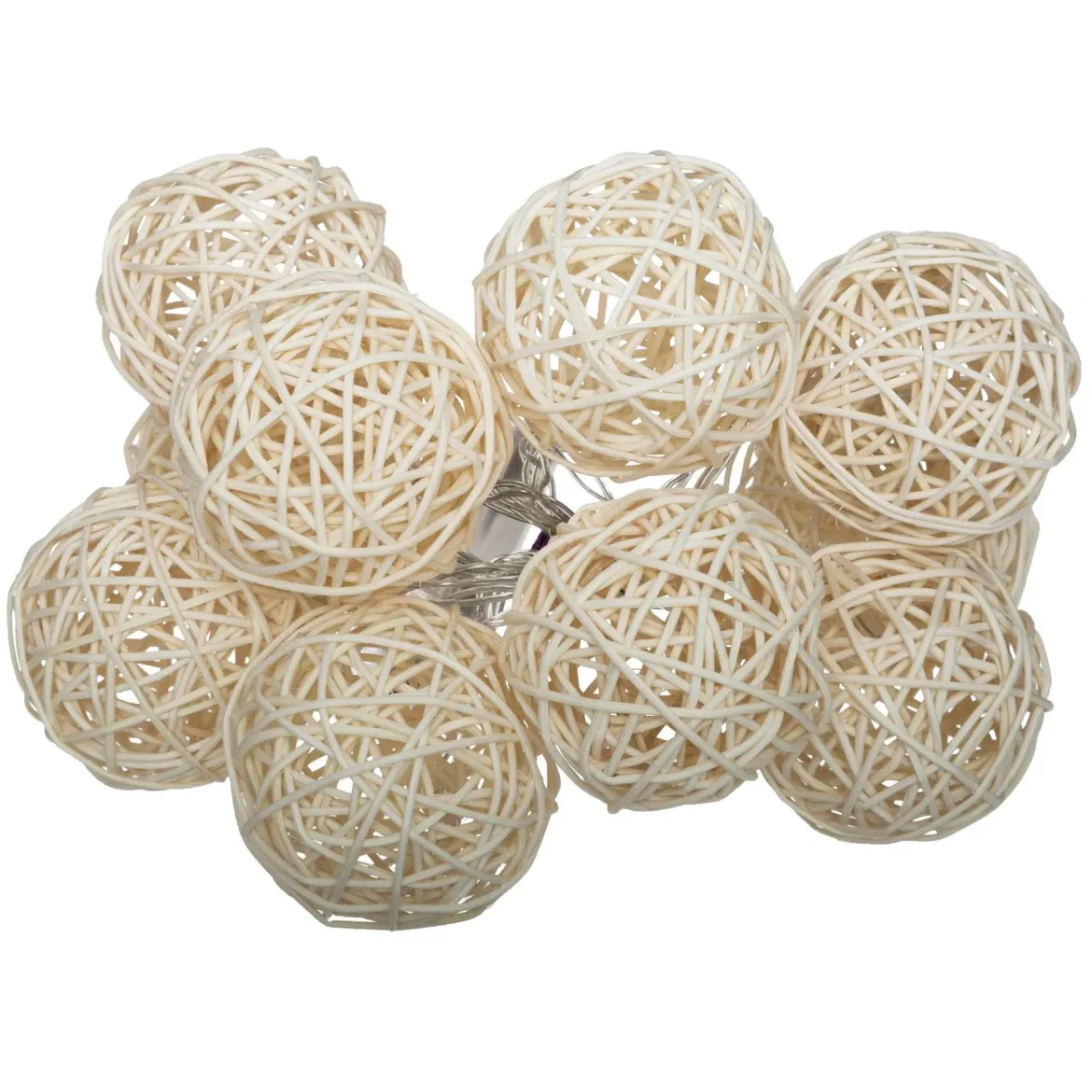 Girlanda led na baterie, rattanowa, 10 ledów, 162 cm