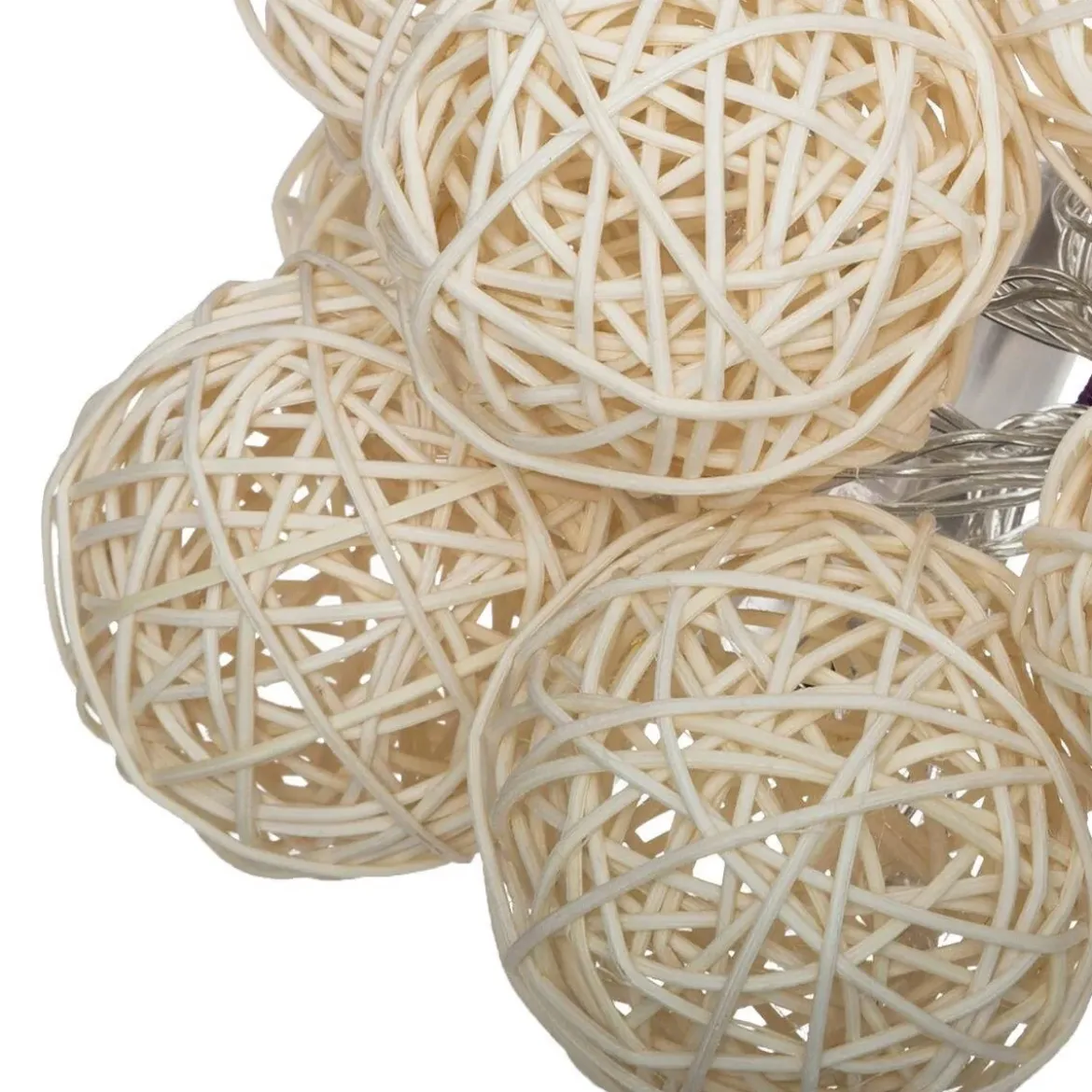 Girlanda led na baterie, rattanowa, 10 ledów, 162 cm
