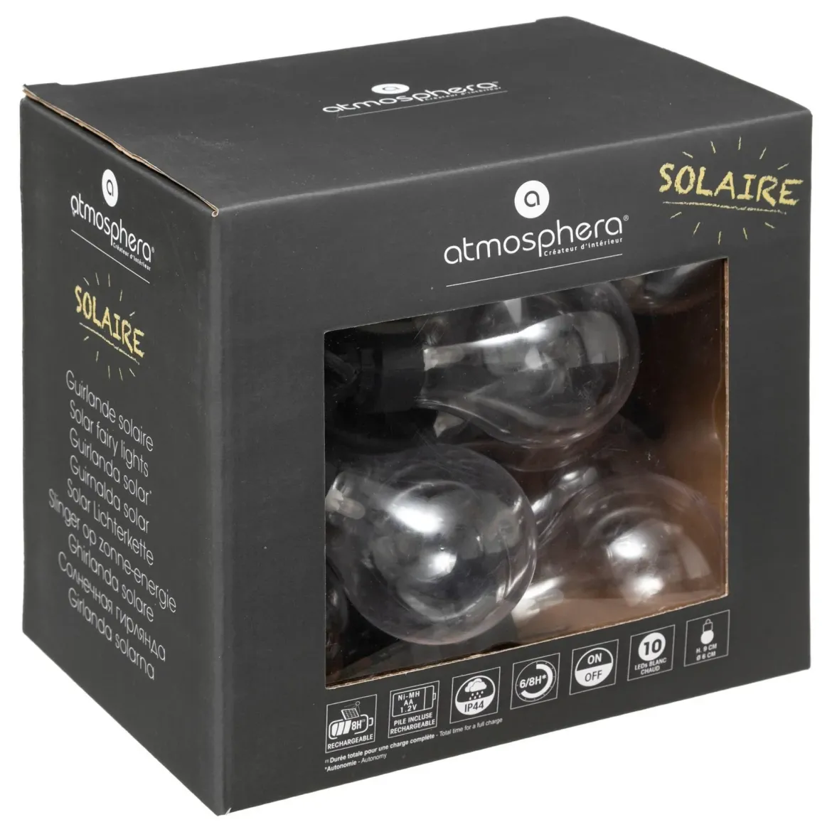 Girlanda solarna, 5 m, 10 żarówek LED