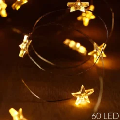 Girlanda świetlna śnieżynki, 60 LED