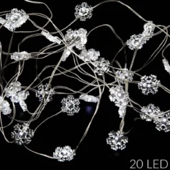 Girlanda świetlna śnieżynki, 20 LED